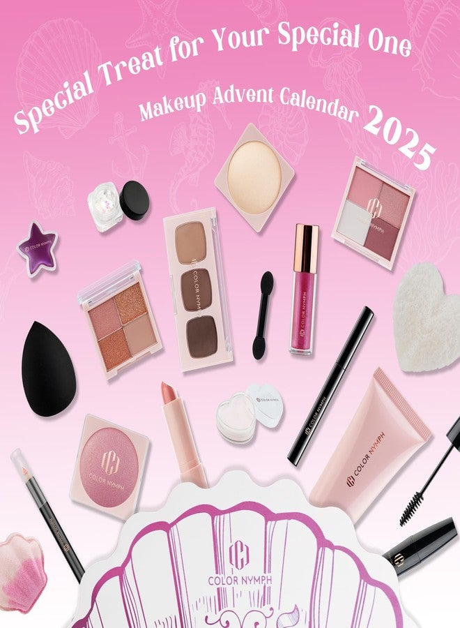 Color Nymph Makeup Advent Calendar 2025, 24 Days Surprise Beauty Makeup Gift Sets for Adlut Women & Teen Girls, 2025 Christmas Countdown Calendar Holiday Full Cosmetic Kit (Pink) - Image 2